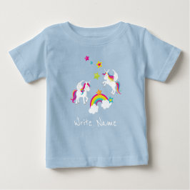 Eenhoorn Regenboog Sterren. Fairy Tale Baby T-shir