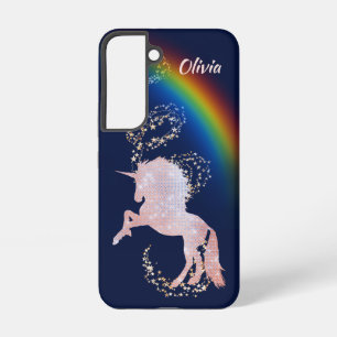 Eenhoorn Regenboog Sterren Glinstering Samsung Galaxy Hoesje