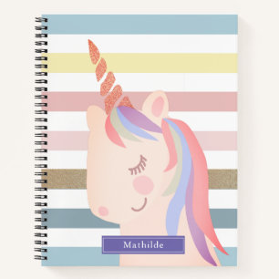 Eenhoorn Regenboog Stripes Magisch Notitieboek