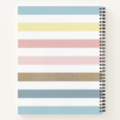 Eenhoorn Regenboog Stripes Magisch Notitieboek (Achterkant)