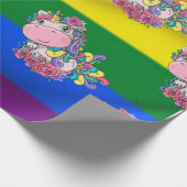 Eenhoorn regenboog thema Verpakking Papier (Hoek)