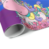 Eenhoorn regenboog thema Verpakking Papier (Rol Hoek)