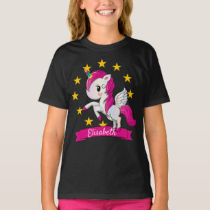 Eenhoorn regenboog verjaardag gepersonaliseerd kle t-shirt