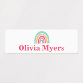 Eenhoorn, Regenboog, Vlinder en Bloem personaliser Labels (Design 2)