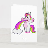 Eenhoorn Regenboog Wolken Kaart (Achterkant)