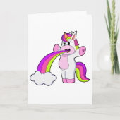 Eenhoorn Regenboog Wolken Kaart (Voorkant)