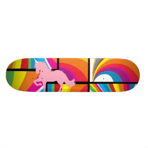 Eenhoorn Regenboog Wolken Skateboard Deck