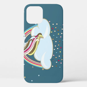  eenhoorn: regenboogwolkenillustratie Case-Mate iPhone case