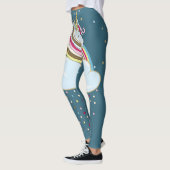  eenhoorn: regenboogwolkenillustratie leggings (Links)