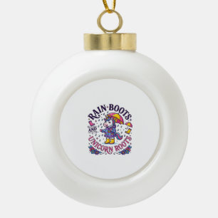Eenhoorn regenlaarzen en Eenhoorn Roots Commercial Keramische Bal Ornament