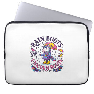 Eenhoorn regenlaarzen en Eenhoorn Roots Commercial Laptop Sleeve