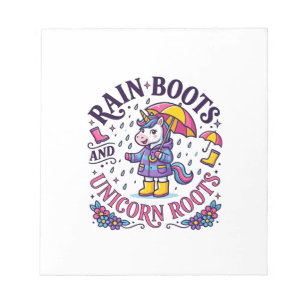 Eenhoorn regenlaarzen en Eenhoorn Roots Commercial Notitieblok