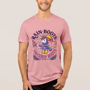 Eenhoorn regenlaarzen en Eenhoorn Roots Commercial Tri-Blend Shirt