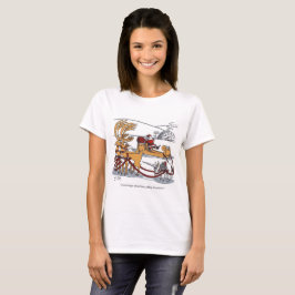 Eenhoorn Rendier vrouwen wit T-shirt