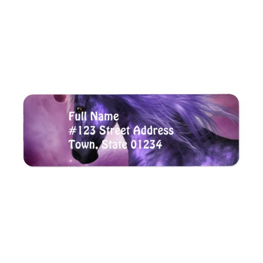 Eenhoorn retouradres mailinglabels etiket (Voorkant)