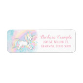 Eenhoorn retouradreslabels etiket (Voorkant)