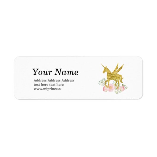 eenhoorn-retouradresstickers etiket (Voorkant)