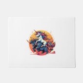 Eenhoorn Rijden Bull Boys Meisjes Mannen Vrouwen K Deurmat (Voorkant)