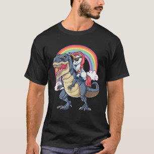 Eenhoorn Rijden Dinosaurus T rex Jongens Meisjes K T-shirt