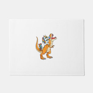 Eenhoorn Rijdt T rex Mannen Vrouwen Dinosaurus Gra Deurmat