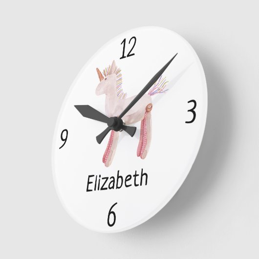  Eenhoorn Rocking Horse Speelgoed 8-in Kwekerij Ronde Klok (Hoek)