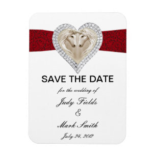 Eenhoorn Rode Kant Save The Date Magneet