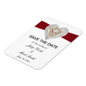 Eenhoorn Rode Kant Save The Date Magneet (Linkerzijde)