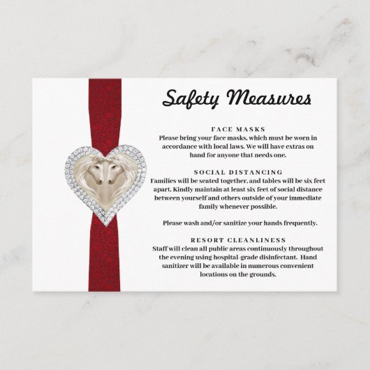 Eenhoorn Rode Kant Veiligheidsmaatregelen Informatiekaartje (Voorkant)