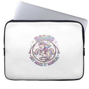 Eenhoorn Rodeo maar maak het Magisch Grappig Schat Laptop Sleeve