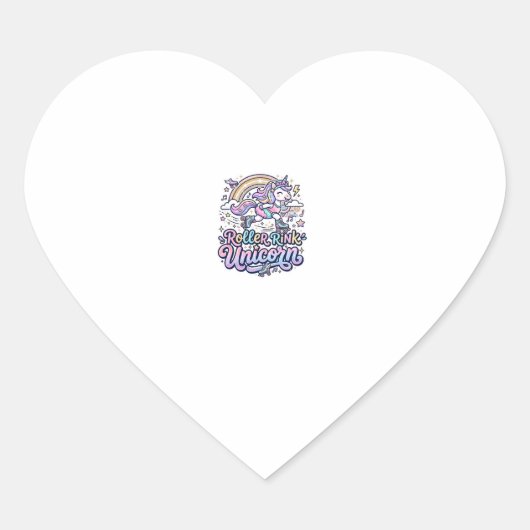 Eenhoorn Roller Rink Eenhoorn Premium Vector Stick Hart Sticker (Voorkant)