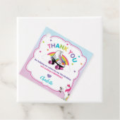 Eenhoorn Rolschaatsen Verjaardag Dank u Favor Bedankjes Labels (In situ)