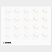eenhoorn ronde sticker (Vel)