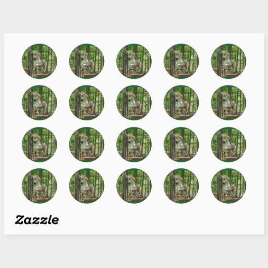 Eenhoorn Ronde Sticker (Vel)