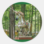 Eenhoorn Ronde Sticker (Voorkant)