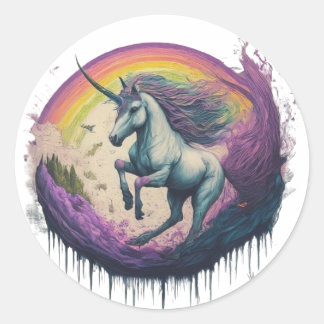 eenhoorn ronde sticker