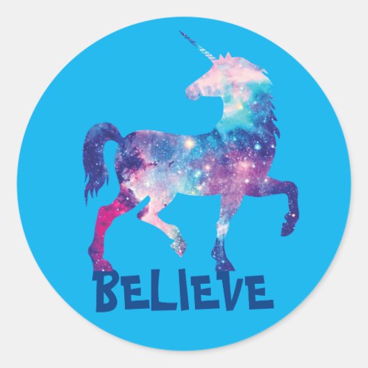EENHOORN RONDE STICKER (Voorkant)