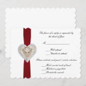 Eenhoorn Rood Kant Trouw Kaart (Voorkant / Achterkant)