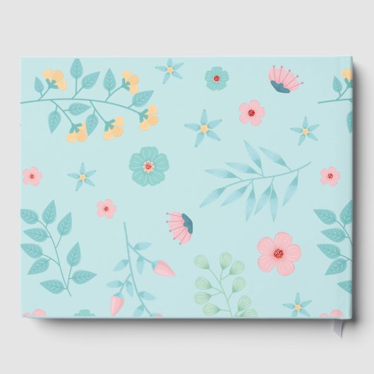  Eenhoorn Roos Gouden Glitter Baby shower Gastenboek (Achterkant)