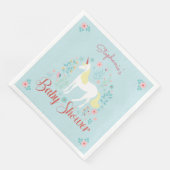  Eenhoorn Roos Gouden Glitter Baby shower Servet (Hoek)