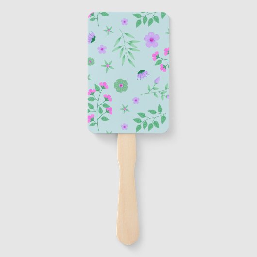  eenhoorn roze aqua Baby shower gepersonaliseerd Handwaaier (Achterkant)