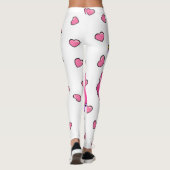 Eenhoorn roze ballerina met harten leggings (Achterkant)