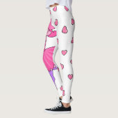 Eenhoorn roze ballerina met harten leggings (Links)