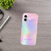 Eenhoorn roze druppels holografische naam Case-Mate iPhone case