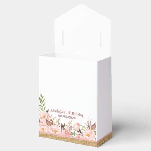 Eenhoorn Roze en Gouden Verjaardagsfeestje Favor B Bedankdoosjes (Geopend)