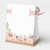 Eenhoorn Roze en Gouden Verjaardagsfeestje Favor B Bedankdoosjes (Achterkant)