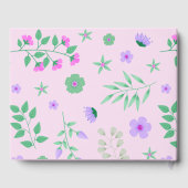 Eenhoorn Roze Glitter Gepersonaliseerd Baby shower Gastenboek (Achterkant)