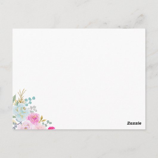 Eenhoorn Roze Glitter Motivatie Manifestatie Briefkaart (Achterkant)