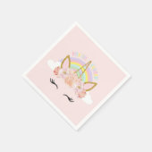 Eenhoorn Roze & Goud Party Servetten (Hoek)