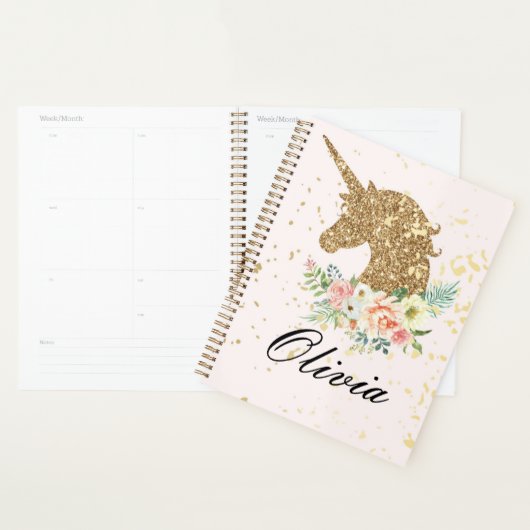 EENHOORN ROZE+GOUD PLANNER (Display)