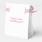 Eenhoorn Roze & Goud Verjaardag Bedankdoosjes (Achterkant)